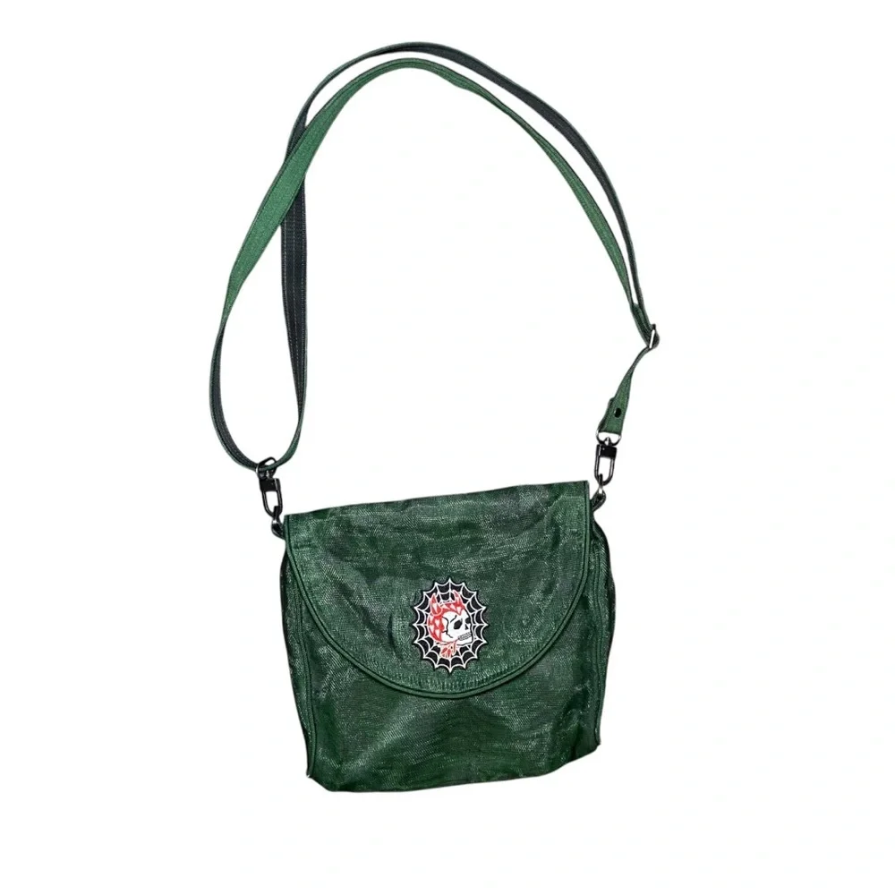 Smateria Ava Crossbody Hunter Green Vegan Sustainable Ethical 9x9 Goth